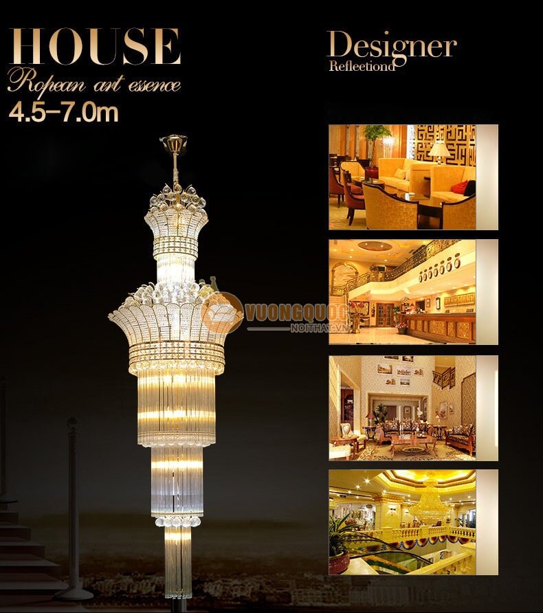 Đèn chùm pha lê tròn phong cách châu âu CM178-3